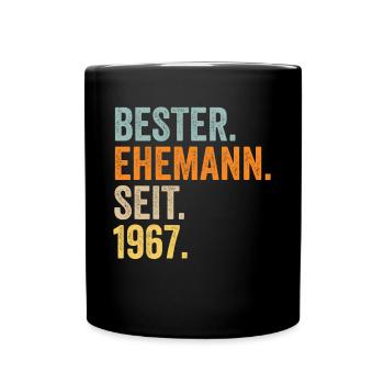Valentinstag Bester Ehemann Seit 1967 - Tasse einfarbig - Schwarz - Vorne