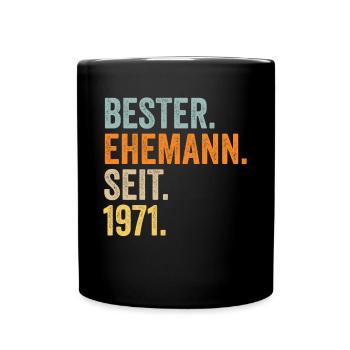 Valentinstag Bester Ehemann Seit 1971 - Tasse einfarbig - Schwarz - Vorne