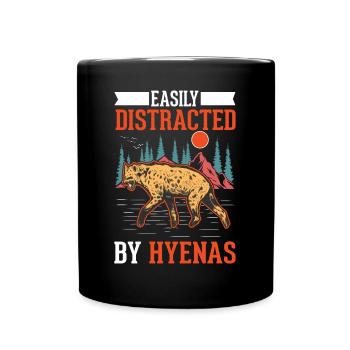 Facilement distrait par les hyènes Aardwolf Hyena - Mug uni - noir - Devant