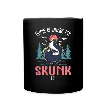 Home is where my skunk is - Full Colour Mug - black - Front