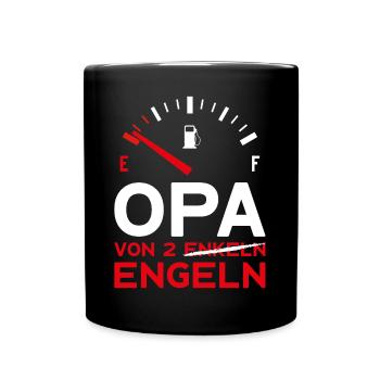 VATERTAG OPA VON 2 ENKELN ENGELN OPA - Tasse einfarbig - Schwarz - Vorne