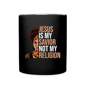 African American Christ Jesus Black Women - Full Colour Mug - black - Front
