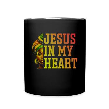 African American Christ Jesus Black Women - Full Colour Mug - black - Front