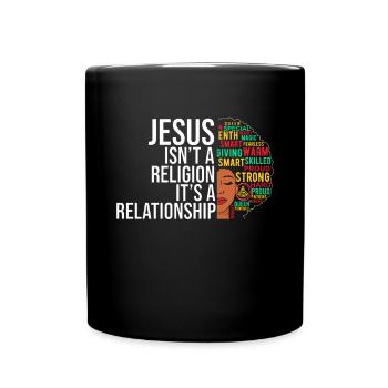 African American Christ Jesus Black Women - Full Colour Mug - black - Front