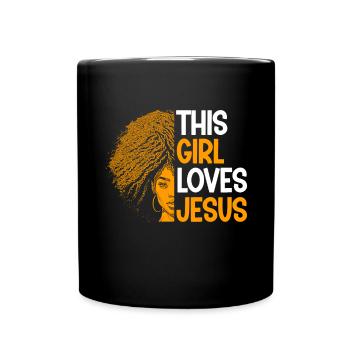 African American Christ Jesus Black Women - Full Colour Mug - black - Front