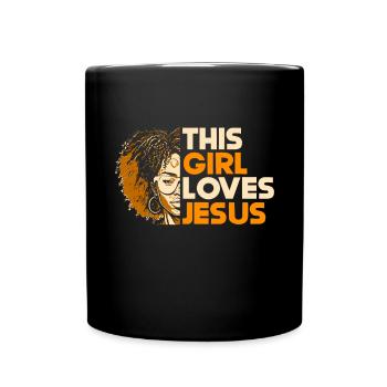 African American Christ Jesus Black Women - Full Colour Mug - black - Front