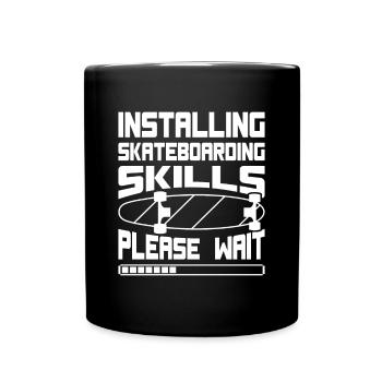 Art de skateboard pour garçons filles hommes cadeaux de skateboard - Mug uni - noir - Devant