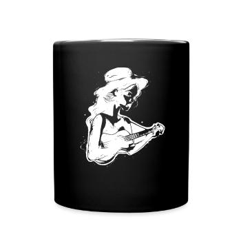 Ukulele Liebhaberin - Tasse einfarbig - Schwarz - Vorne