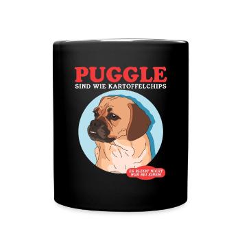 Les puggles sont comme un cadeau de propriétaire de chien - Mug uni - noir - Devant