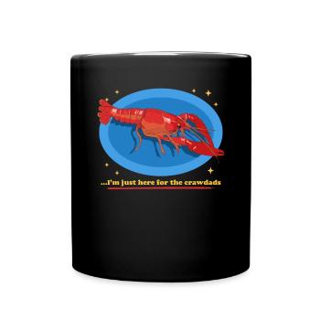 Flusskrebs Edelkrebs Meeresfrüchte Geschenk - Tasse einfarbig - Schwarz - Vorne