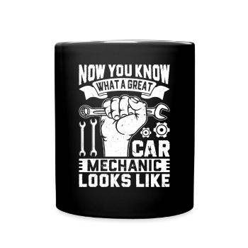 Now you know what a great car mechanic looks like - Tasse einfarbig - Schwarz - Vorne