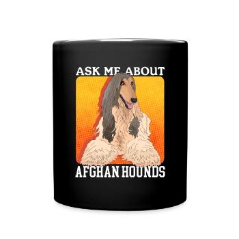 Lévrier afghan chien propriétaire de chien cadeau - Mug uni - noir - Devant