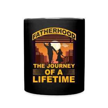 Fatherfood die Reise Ihres Lebens - Tasse einfarbig - Schwarz - Vorne