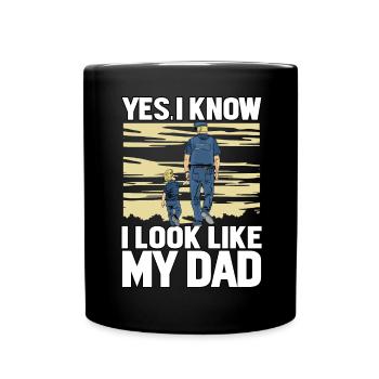 Oui, je sais que je ressemble à mon père - Mug uni - noir - Devant