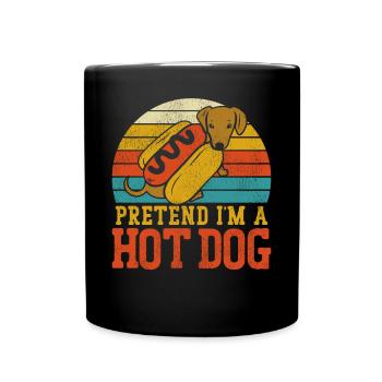 Hot Dog Adulte Faire semblant d’être un Hot - Mug uni - noir - Devant