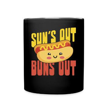 Hot Dog Adult Sun’s Out Buns Out - Mug uni - noir - Devant