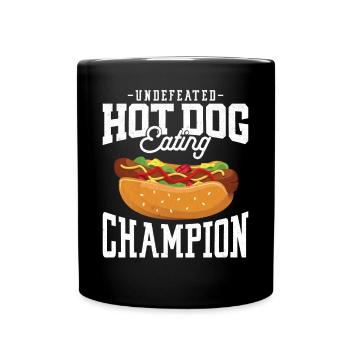 Hot Dog Adulte Hot-Dog Invaincu - Mug uni - noir - Devant