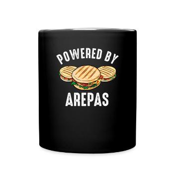 powered by arepas venezuela colombian arepa - Tasse einfarbig - Schwarz - Vorne