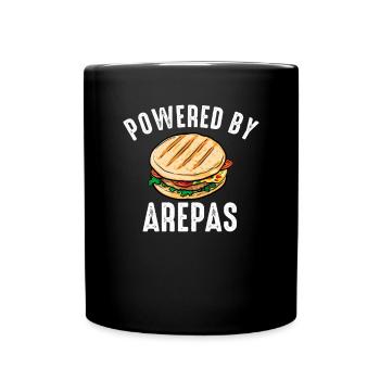 powered by arepas venezuela colombian arepa - Tasse einfarbig - Schwarz - Vorne