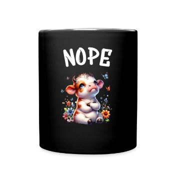 La vache dit non aux garçons et aux filles - Mug uni - noir - Devant