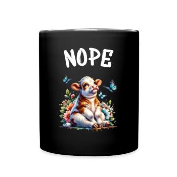 La vache dit non pour les garçons et les filles - Mug uni - noir - Devant