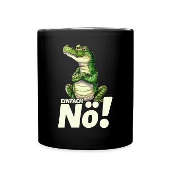 Crocodile avec un simple non-dit - Mug uni - noir - Devant