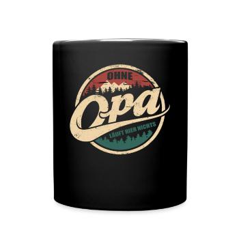 Nothing works here without grandpa - Full Colour Mug - black - Front