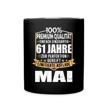 61 Years Anniversary Design Limited - Full Colour Mug - black - Front