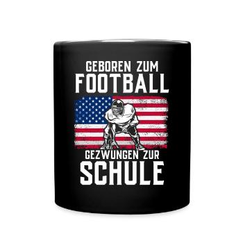 American Football Tshirt Herren Kinder Football - Tasse einfarbig - Schwarz - Vorne