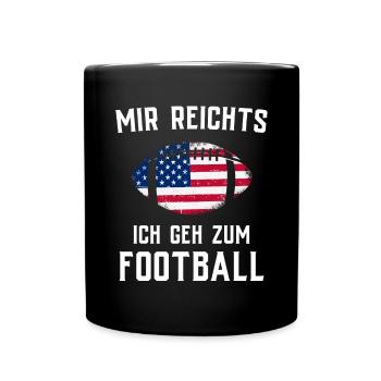 American Football Tshirt Men's Kids Football - Full Colour Mug - black - Front