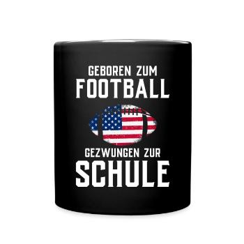 American Football Tshirt Men's Kids Football - Full Colour Mug - black - Front