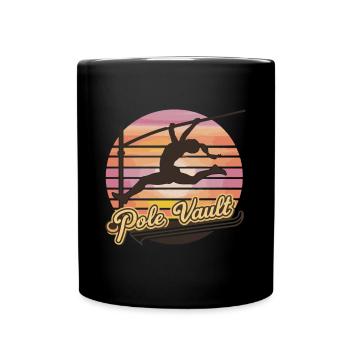 Stabhochspringer-Geschenk - Tasse einfarbig - Schwarz - Vorne