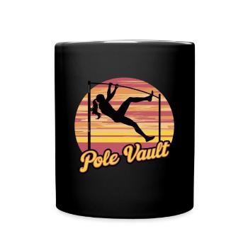 Stabhochspringer-Geschenk - Tasse einfarbig - Schwarz - Vorne