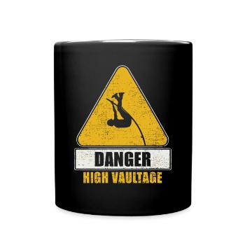 Stabhochspringer-Geschenk - Tasse einfarbig - Schwarz - Vorne
