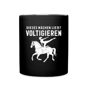 Aime le cadeau de voltige à cheval - Mug uni - noir - Devant