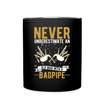 Cornemuse Old Man Bagpiper - Mug uni - noir - Devant