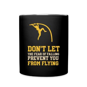 Stabhochspringer-Geschenk - Tasse einfarbig - Schwarz - Vorne