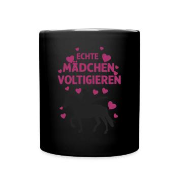 Loves Horse Vaulting Gift - Full Colour Mug - black - Front