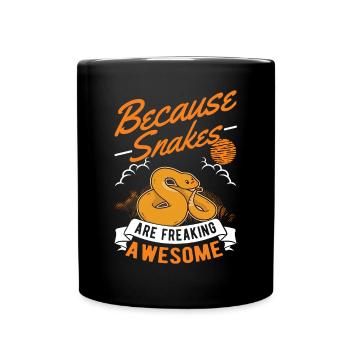 Schlangen Besitzer Schlangenliebhaber - Tasse einfarbig - Schwarz - Vorne
