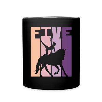 Loves Horse Vaulting Gift - Full Colour Mug - black - Front