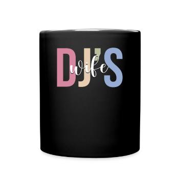 Disc Jockey DJ Mixer Dj Ehemann Plattenspieler - Tasse einfarbig - Schwarz - Vorne