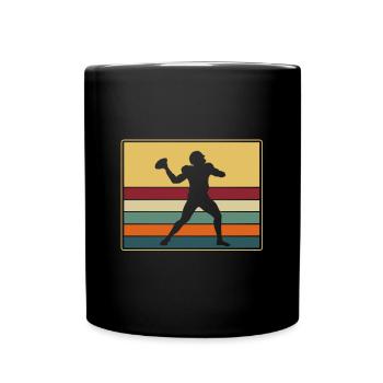 American Football Tshirt Men's Kids Football - Full Colour Mug - black - Front