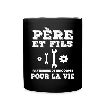 Father and Son DIY Partner for Life Dad - Full Colour Mug - black - Front