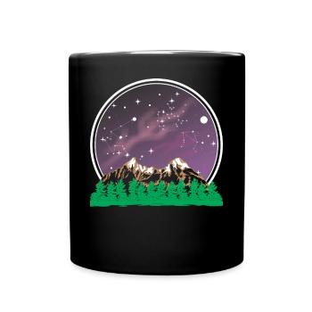 Star gazing Astronomy - Full Colour Mug - black - Front
