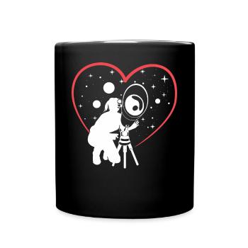 Sternenbeobachtung Astronomie - Tasse einfarbig - Schwarz - Vorne