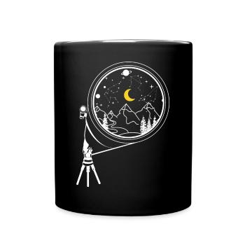 Star gazing Astronomy - Full Colour Mug - black - Front