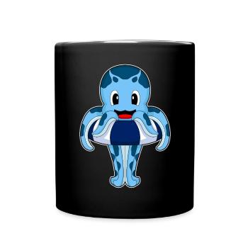 Été de nage dans le ring de natation de la pieuvre - Mug uni - noir - Devant