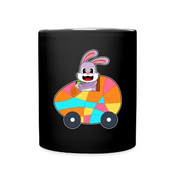 Voiture de Pâques Bunny - Mug uni - noir - Devant