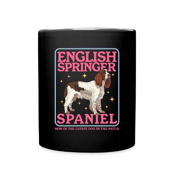 English Springer Spaniel Mom Dog Owner Gift - Full Colour Mug - black - Front