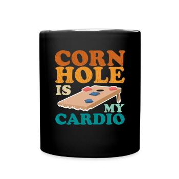Cornhole Player Blind Hole Sac de haricots cadeau - Mug uni - noir - Devant